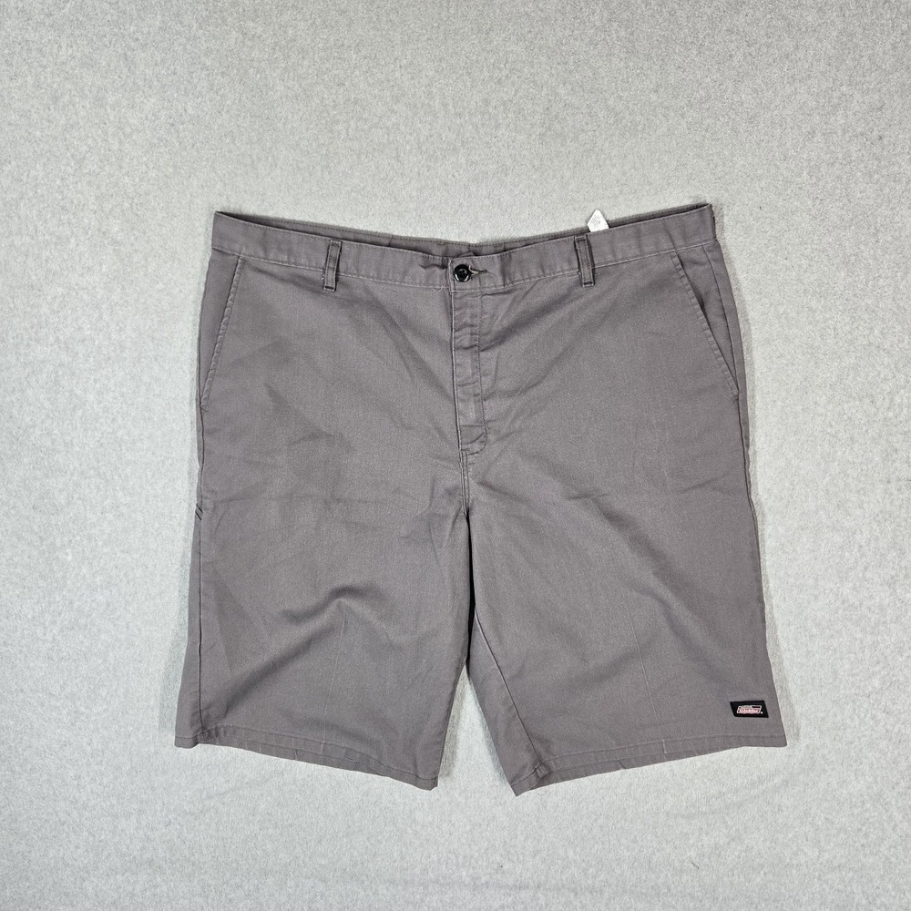 Dickies Men Shorts 44 Gray Chino Twill 13" Inseam Logo